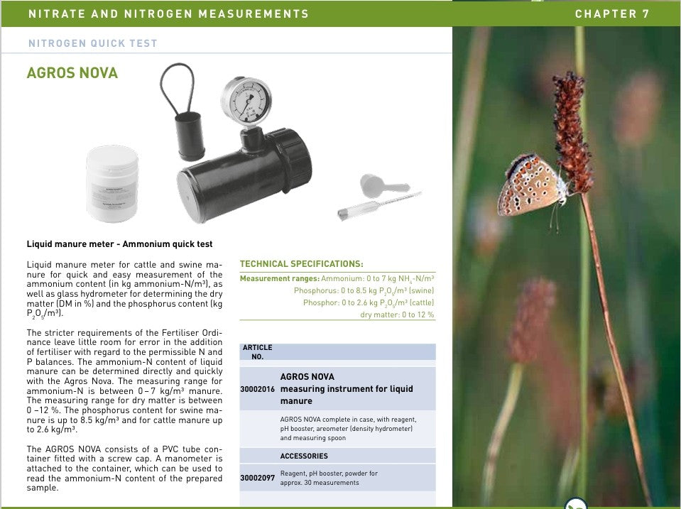Agros Nova Liquid Manure / Slurry testing Kit